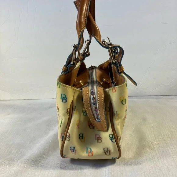 Dooney & Bourke Cream Satchel with Gold Hardware - Picture 6 of 11